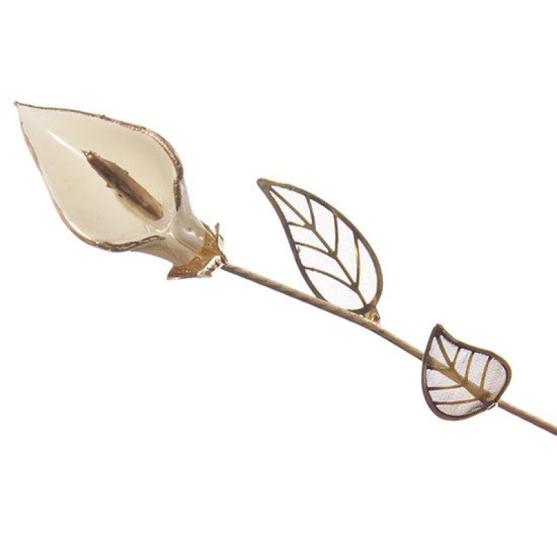 glazen bloem arumskelk wit