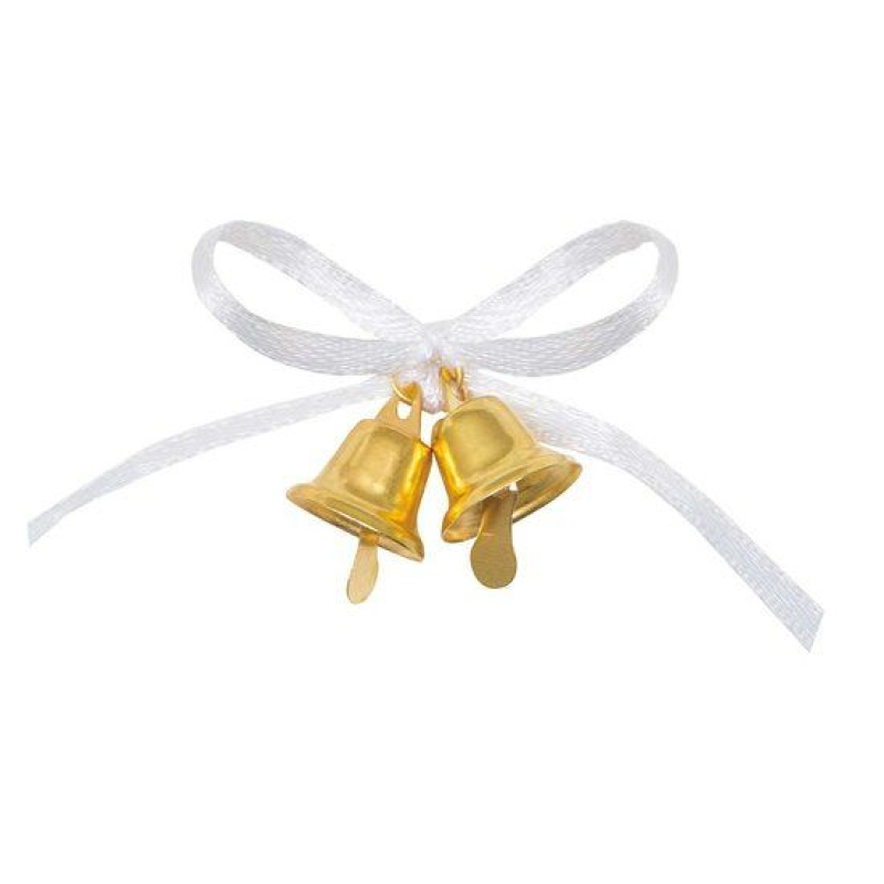 12 sets weddingbels met strikje