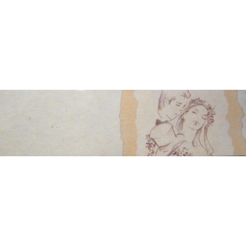 10x kaartje bruidspaar zalm