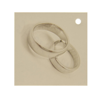 10x kaartje ringen vierkant goud of zilver