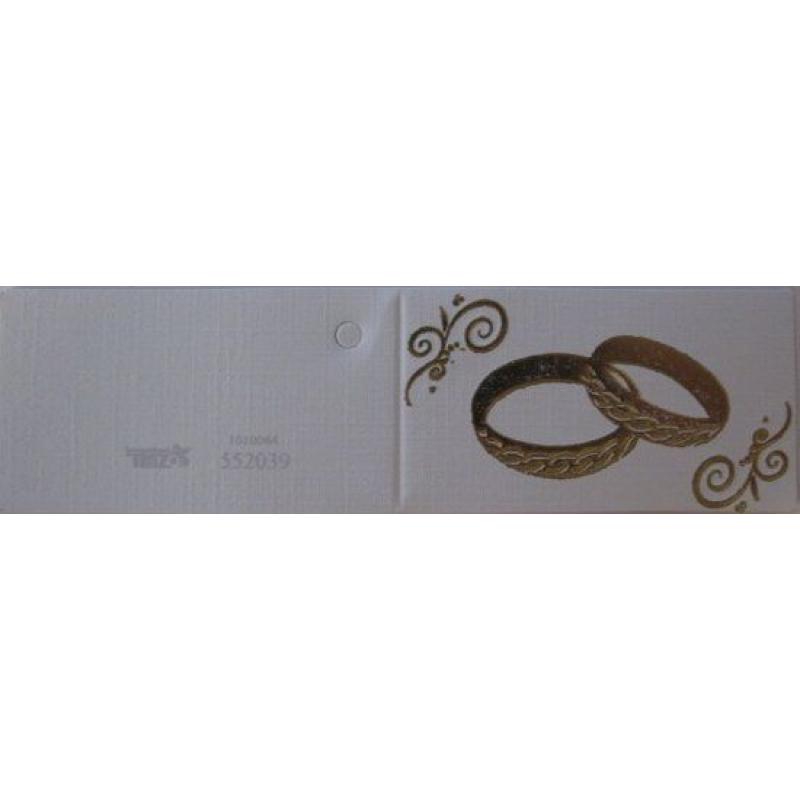 10x kaartje ringen foliedruk goud