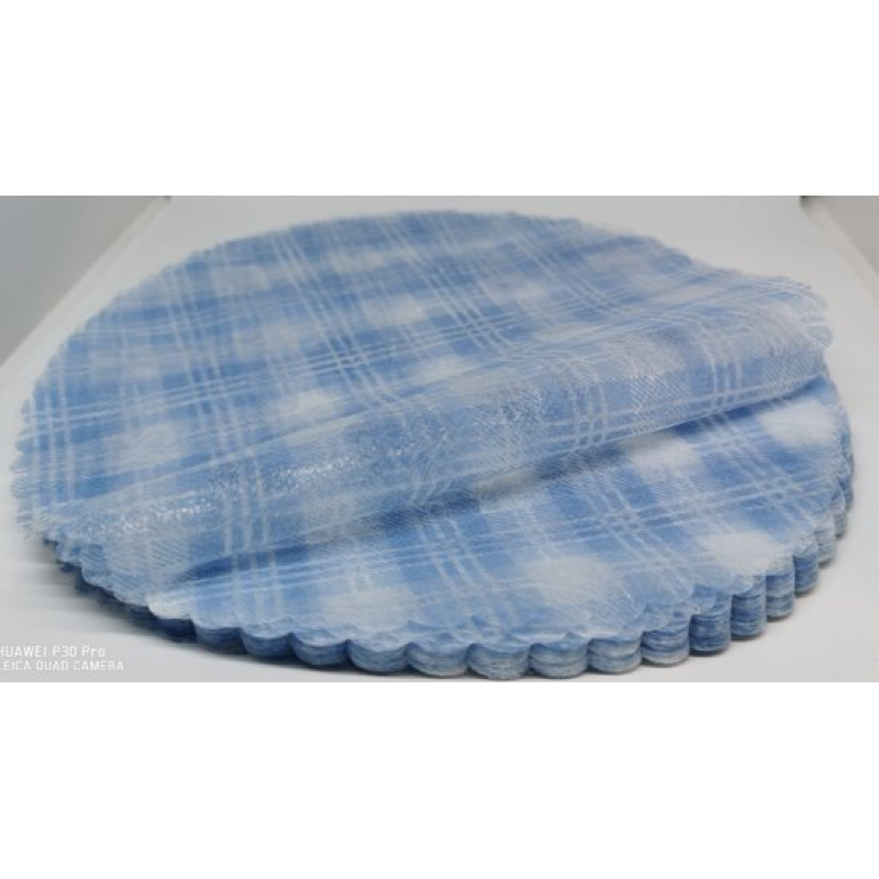 50 tules vlaslinnen blauwe ruit