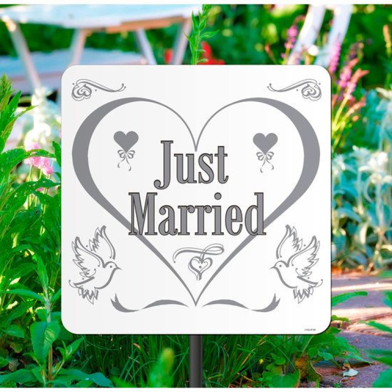 tuinbordje just married