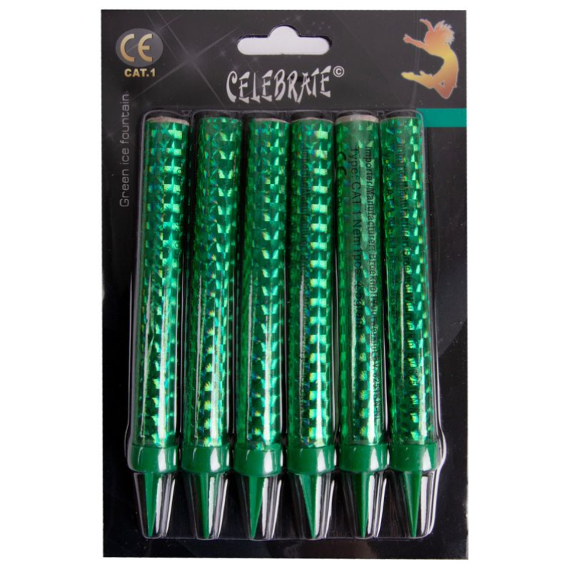 6x ijsfontein kleuren rood of groen