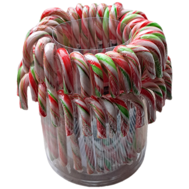 72 candy canes rood wit groen
