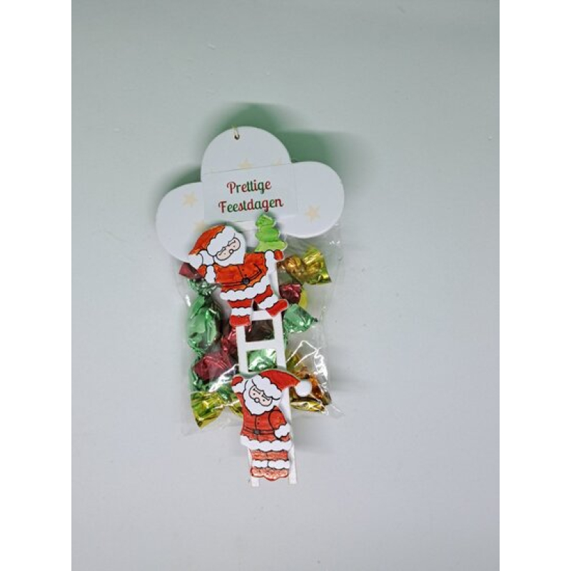 kerstmannetje op ladder traktatie