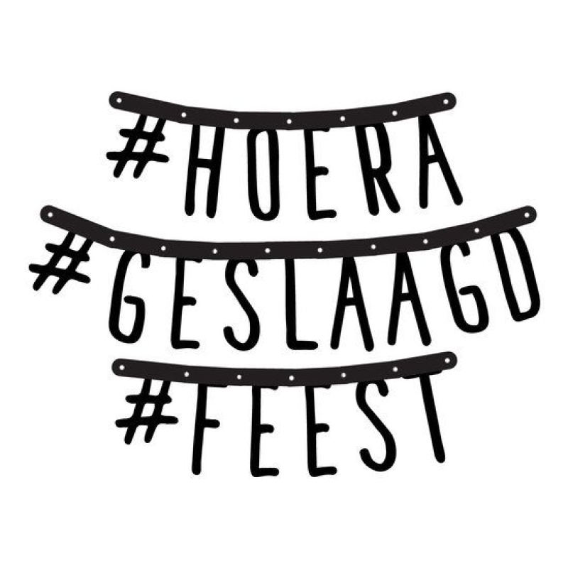 letterslinger hoera geslaagd feest