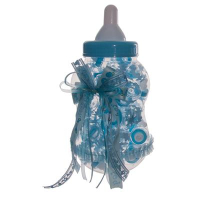 spaarpot +30 papflesjes in roze of blauw