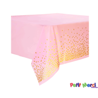 party set bekertjes bordjes roze gouden stippen 31 delig