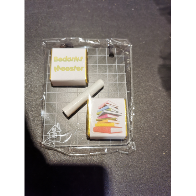 schoolbordje chocolade