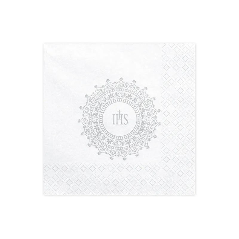 servetten IHS zilver voor communie