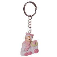 sleutelhanger baby in auto of trein