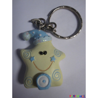 sleutelhangers ster roze of blauw