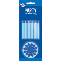 taartkaarsjes blauw / roze / wit