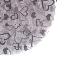 10x tule harten bedrukt