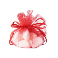 12 organza zakjes rond 24cm